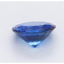 Afbeelding in Gallery-weergave laden, Rond Briljant Blauwe Saffier ring in Gold – vooraanzicht
