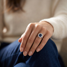 Afbeelding in Gallery-weergave laden, echte round diamant 2.45karaat ring met diamantaccenten
