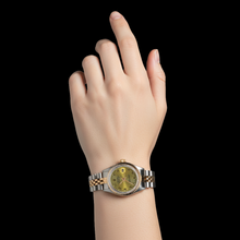 Afbeelding in Gallery-weergave laden, Champagne Arabische wijzerplaat roestvrij staal &amp; Geelgoud jubileum dames Rolex datumjust P2
