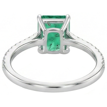 Afbeelding in Gallery-weergave laden, Colombiaanse Emerald &amp; Diamond 3.60 Karaat Edelsteen Ring Wit Goud 14K
