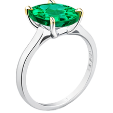 Afbeelding in Gallery-weergave laden, Stralend Smaragd Gekleurde Steen Ring 3,50 karaat – hoekaanzicht
