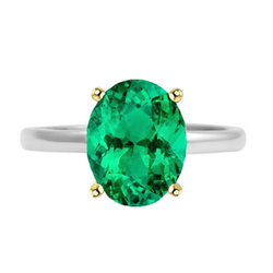 Schitterend GIA Gekeurd Fijne Smaragd Gekleurde Steen Ring – 5