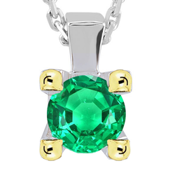 GIA Gekeurd Edelsteen Hanger – Fijne Smaragd 4 karaat Bicolor