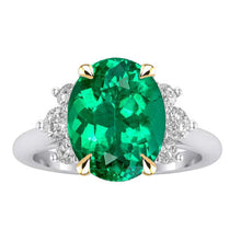 Afbeelding in Gallery-weergave laden, High-end Colombiaanse Smaragd Edelsteen Ring 3,50 karaat – hoofdaanzicht
