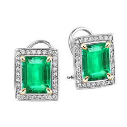 Met de hand vervaardigd Gemstone Earring – Smaragd 2,50 karaat