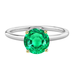 Glanzend Comfort Fit Fijne Smaragd Edelsteen Ring – 2 karaat 14