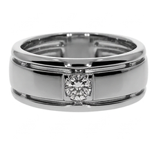 Afbeelding in Gallery-weergave laden, Comfort Geschikt Heren Band Diamant Ring Voor Mannen
