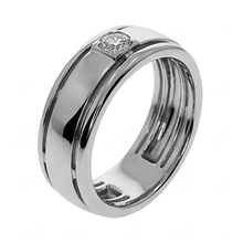 Afbeelding in Gallery-weergave laden, Comfort Geschikt Heren Band Diamant Ring Voor Mannen
