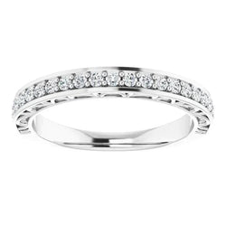 Comfort Fit Echt Diamanten Trouwring Band Prong Setting 1.10 Karaat Witgoud