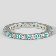 Afbeelding in Gallery-weergave laden, Complete Eternity Paraiba-band
