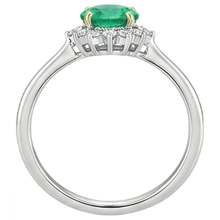 Afbeelding in Gallery-weergave laden, Smaragd Edelsteen Ring – hoekaanzicht
