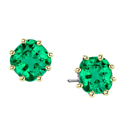3,50 karaat Fijne Smaragd Gemstone Earring in 14 Karaat