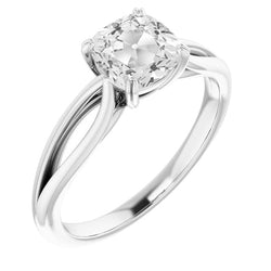 Briljant Solitaire Verlovingsring – Gespleten Band 5 karaat 14K