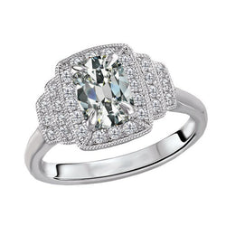 Verfijnd Verjaardagsring Fijne Diamant Halo Ring – 4 karaat 14