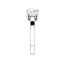 Afbeelding in Gallery-weergave laden, Cushion Fijne Diamant ring in 14K Witgoud – profielaanzicht
