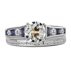 14K Witgoud Fijne Diamant Aanzoek Ring – 2-karaat Old Mine