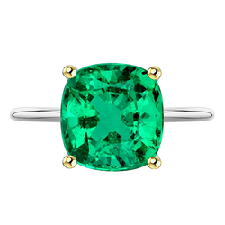 Smaragd Gekleurde Steen Ring – GIA-Gecertificeerd 4 karaat