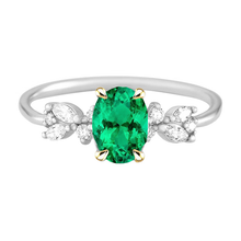 Afbeelding in Gallery-weergave laden, Colombiaanse Smaragd Edelsteen Ring – hoofdaanzicht

