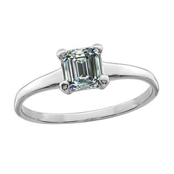 Dames Smaragd uit de aarde gewonnen Diamanten Solitaire Verlovingsring 14K Goud 2 Karaat
