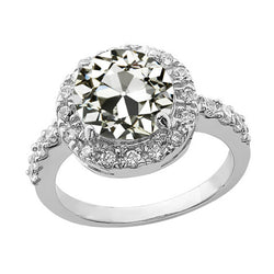 Natuurlijke Diamanten Ring 4ct - Witgoud 14K