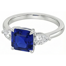 Afbeelding in Gallery-weergave laden, echte pear diamant 2.75karaat ring close-up detail
