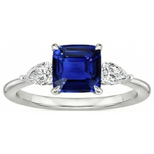 Afbeelding in Gallery-weergave laden, echte pear diamant 2.75karaat ring zijaanzicht
