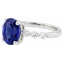Afbeelding in Gallery-weergave laden, echte round diamant 4karaat ring op wit
