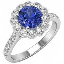 Afbeelding in Gallery-weergave laden, echte round diamant 3karaat ring zijaanzicht
