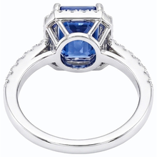 Afbeelding in Gallery-weergave laden, echte round saffier 4karaat ring profielweergave
