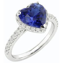 Afbeelding in Gallery-weergave laden, echte heart saffier 3.50karaat ring vooraanzicht
