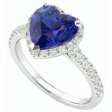 Afbeelding in Gallery-weergave laden, echte heart saffier 3.50karaat ring zijaanzicht

