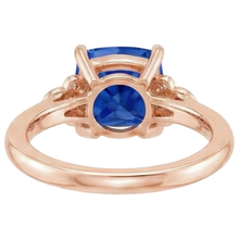 Afbeelding in Gallery-weergave laden, echte round diamant 2.50karaat ring bovenaanzicht
