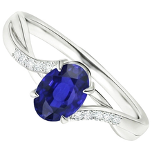 Afbeelding in Gallery-weergave laden, Natuurlijke Saffier Ring 4.45ct - Witgoud 14K
