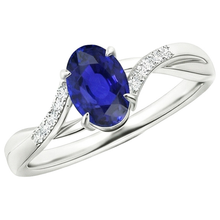 Afbeelding in Gallery-weergave laden, Natuurlijke Saffier Ring 4.45ct - Witgoud 14K
