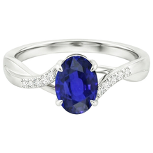 Afbeelding in Gallery-weergave laden, Natuurlijke Saffier Ring 4.45ct - Witgoud 14K
