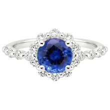 Afbeelding in Gallery-weergave laden, echte round diamant 3karaat ring bovenaanzicht
