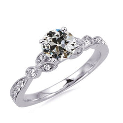 Natuurlijke Diamanten Ring 3.50ct - Witgoud 14K
