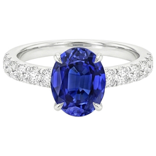 Afbeelding in Gallery-weergave laden, echte round diamant 4karaat ring bovenaanzicht
