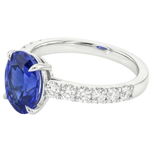 Afbeelding in Gallery-weergave laden, echte round diamant 4karaat ring profielweergave

