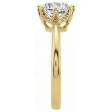 Afbeelding in Gallery-weergave laden, echte round diamant 1.50karaat ring op wit
