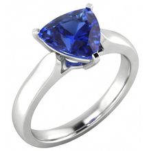 Afbeelding in Gallery-weergave laden, echte trillion saffier 1.50karaat ring vooraanzicht
