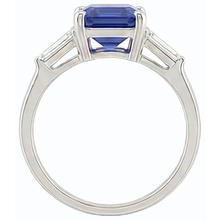 Afbeelding in Gallery-weergave laden, echte baguette saffier 1.75karaat ring profielweergave
