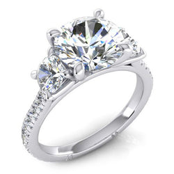 Dames Verlovingsring Rond Natuurlijke Echte Diamant (Niet labgekweekt)