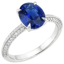 Afbeelding in Gallery-weergave laden, echte round diamant 5.50karaat ring zijaanzicht
