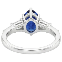 Afbeelding in Gallery-weergave laden, echte pear diamant 4karaat ring close-up detail
