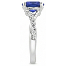 Afbeelding in Gallery-weergave laden, echte round diamant 3karaat ring profielweergave

