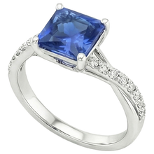 Afbeelding in Gallery-weergave laden, echte round diamant 3.75karaat ring zijaanzicht
