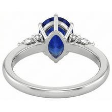 Afbeelding in Gallery-weergave laden, echte marquise diamant 5karaat ring drie kwart
