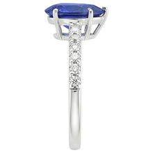 Afbeelding in Gallery-weergave laden, Dames edelsteen ring blauwe saffier en Natuurlijke echte diamanten ( niet in een laboratorium gekweekt ) gouden sieraden 5,25 karaat
