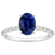 Afbeelding in Gallery-weergave laden, Dames edelsteen ring ovaal geslepen met Natuurlijke echte diamanten ( niet in een laboratorium gekweekt ) accenten 5 karaat
